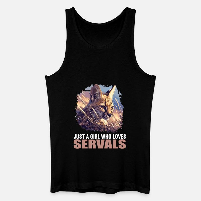 Servale Serval - Männer Bio Tank Top - Schwarz