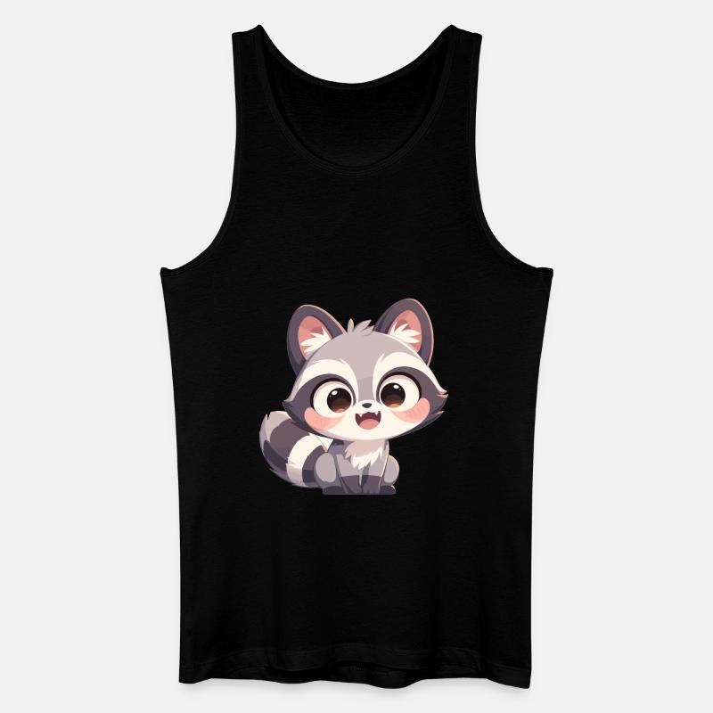 Waschbären Waschbär - Männer Bio Tank Top - Schwarz