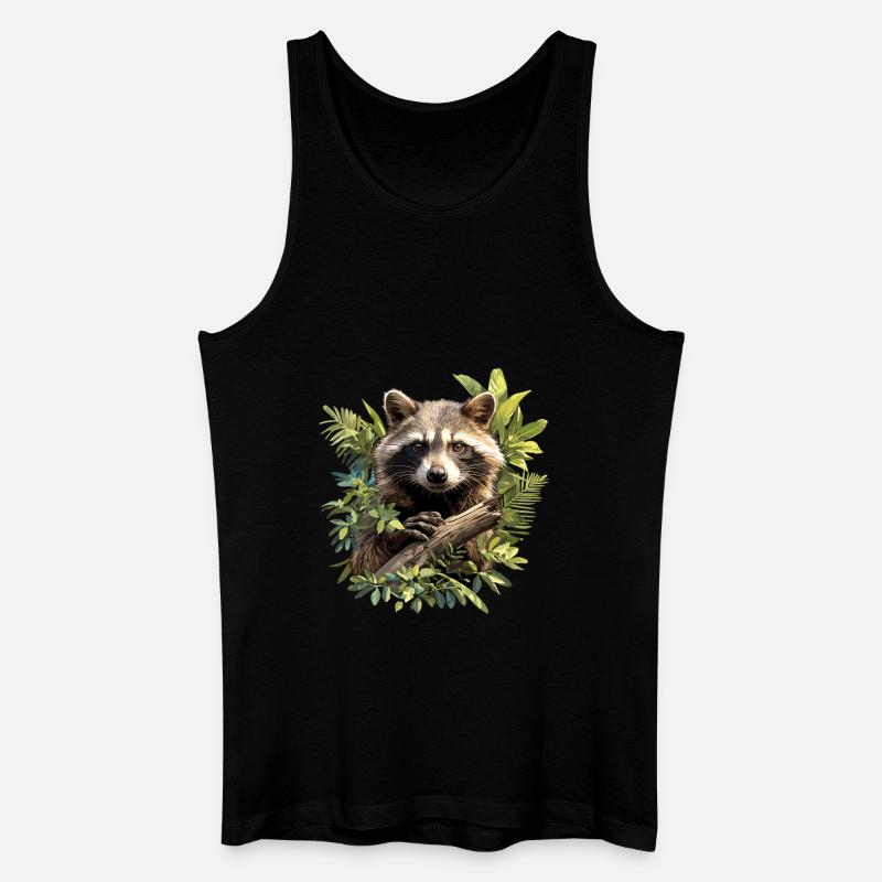 Waschbären Waschbär - Männer Bio Tank Top - Schwarz