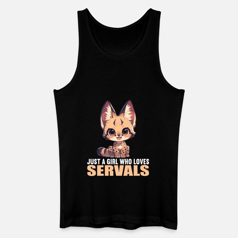 Servale Serval - Männer Bio Tank Top - Schwarz