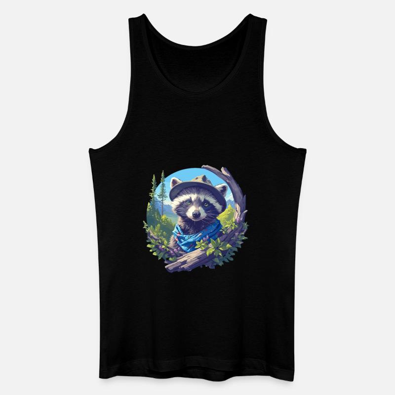 Waschbären Waschbär - Männer Bio Tank Top - Schwarz
