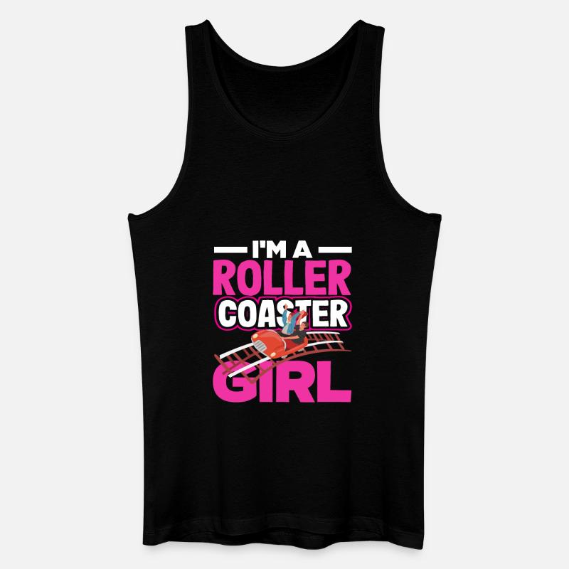 Ich Bin Ein Achterbahn Mädchen - Männer Bio Tank Top - Schwarz