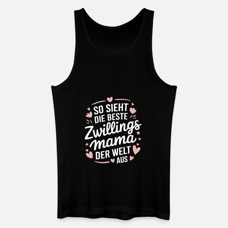 Zwillingsmama - Männer Bio Tank Top - Schwarz