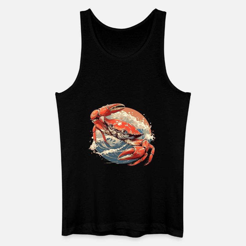 Krabbe Krabben - Männer Bio Tank Top - Schwarz