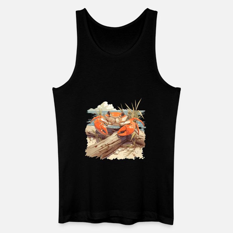 Krabbe Krabben - Männer Bio Tank Top - Schwarz