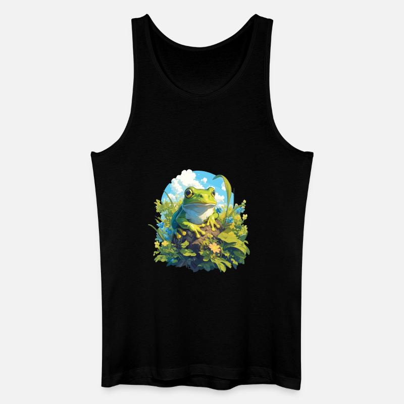 Frosch Frösche - Männer Bio Tank Top - Schwarz