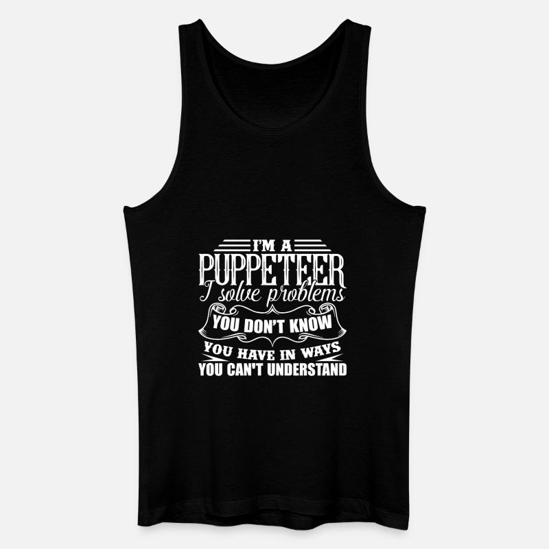 Puppeteer Solves Problems - Men’s Organic Tank Top - black