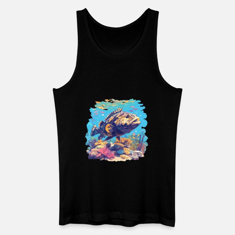 Zackenbarsche Zackenbarsch - Männer Bio Tank Top - Schwarz