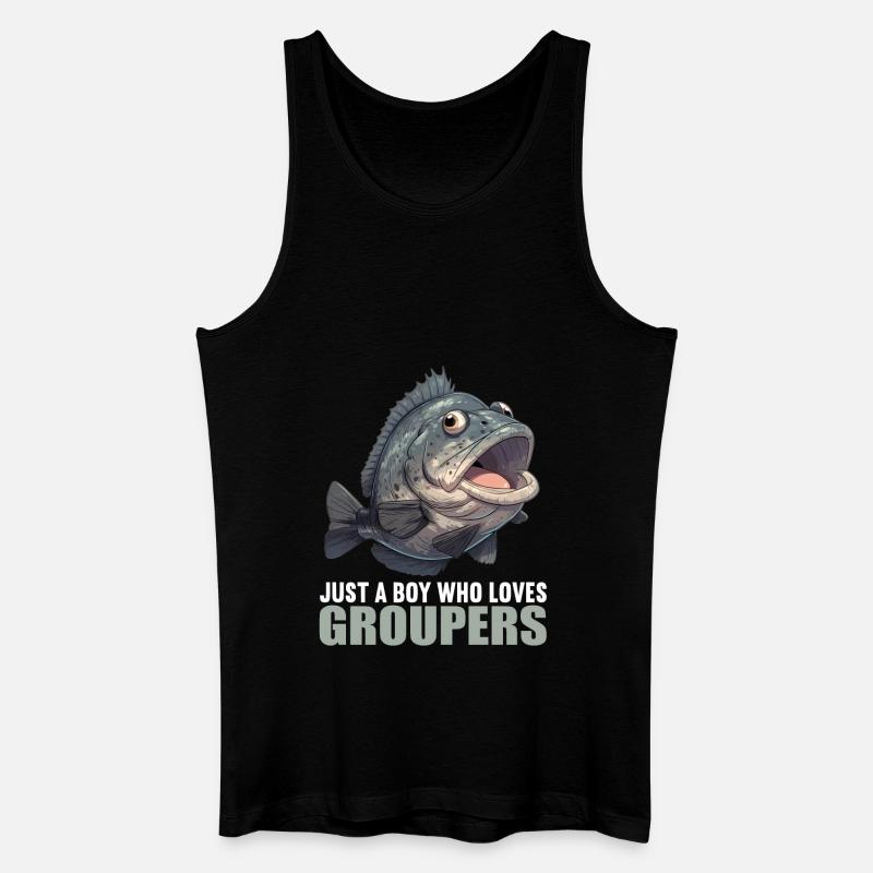Zackenbarsche Zackenbarsch - Männer Bio Tank Top - Schwarz