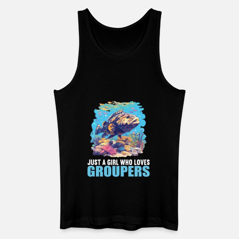 Zackenbarsche Zackenbarsch - Männer Bio Tank Top - Schwarz