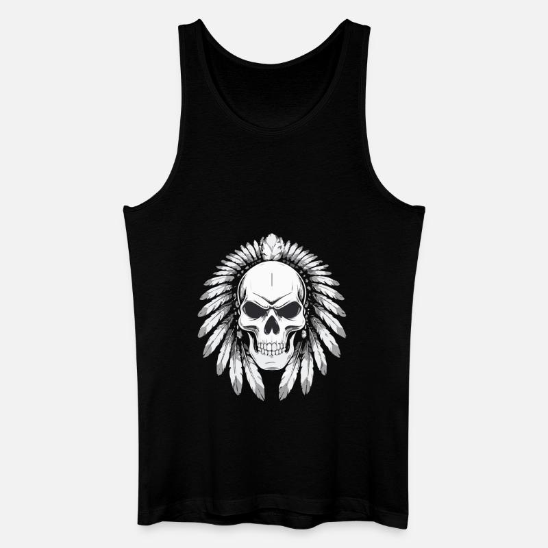 GRIM STIL - Männer Bio Tank Top - Schwarz