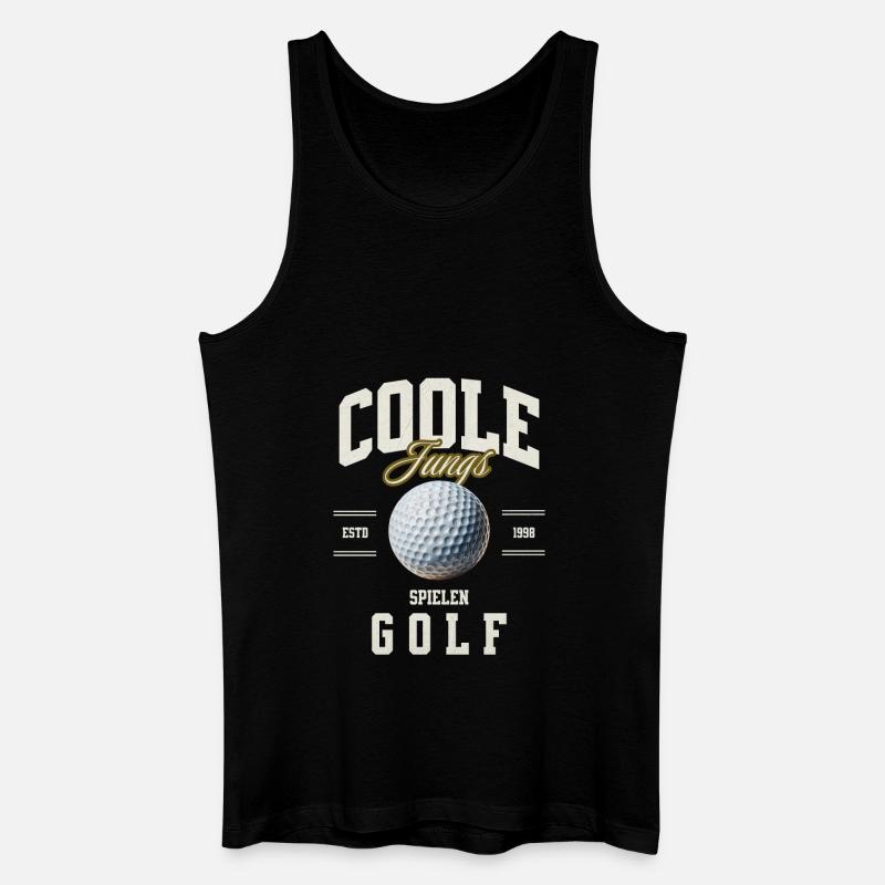 Golf - Männer Bio Tank Top - Schwarz