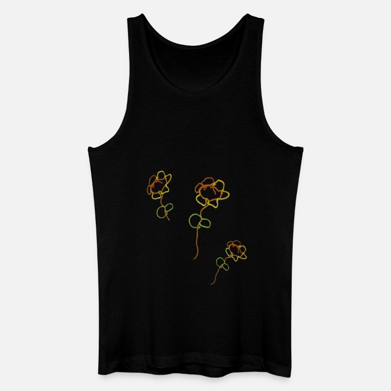 Leas Flowers - Männer Bio Tank Top - Schwarz