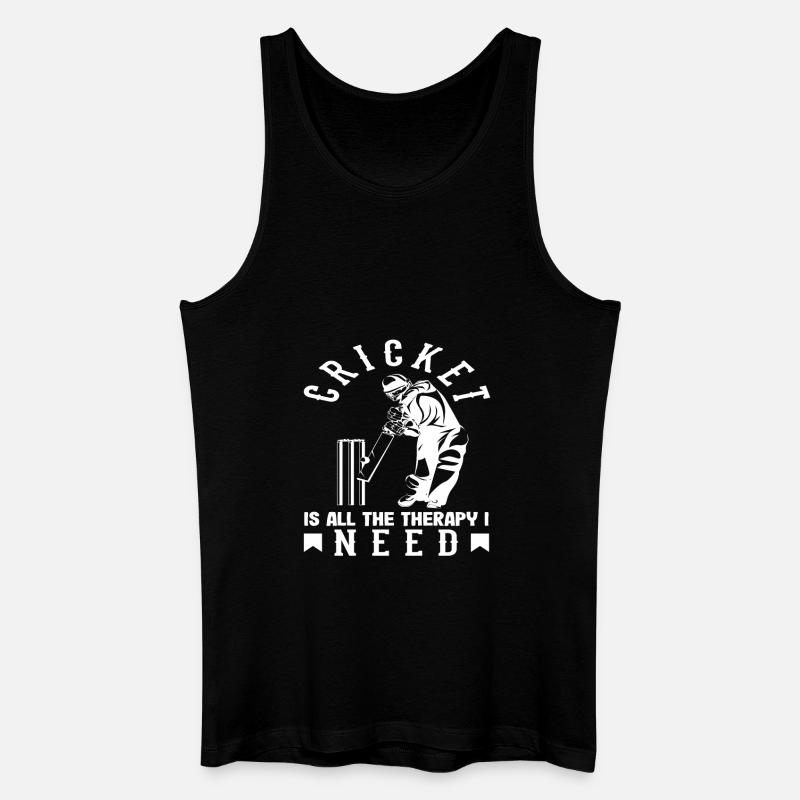 Cricketer Therapy I Need - Men’s Organic Tank Top - black