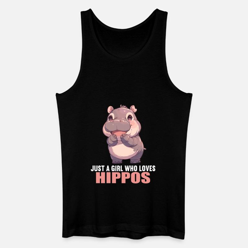 Nilpferd Flußpferd - Männer Bio Tank Top - Schwarz
