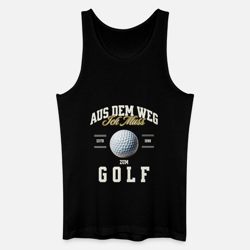 Golf - Männer Bio Tank Top - Schwarz