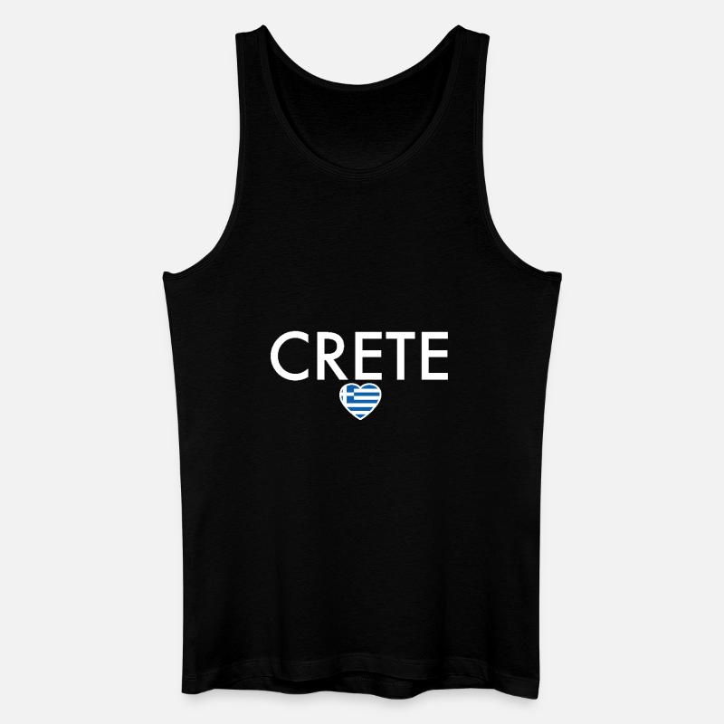 Crète Grèce Drapeau grec Grec - Débardeur bio Homme - noir