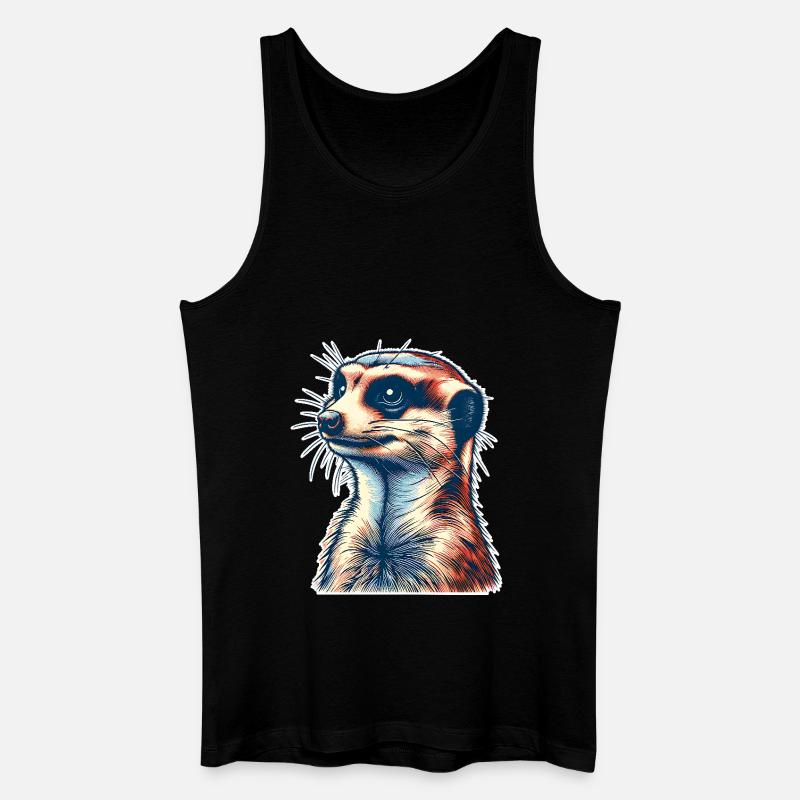 Erdmännchen - Männer Bio Tank Top - Schwarz