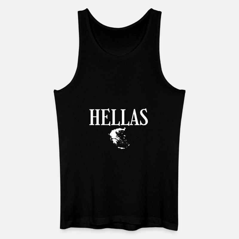 Hellas Grèce Carte Grèce Grèce - Débardeur bio Homme - noir