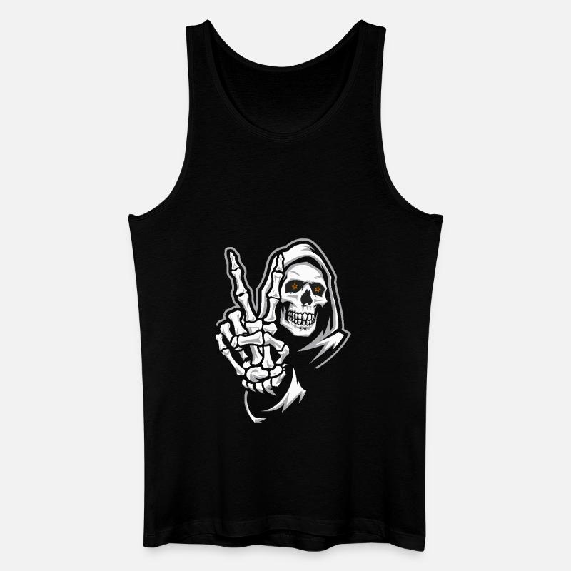SCHÄDEL - Männer Bio Tank Top - Schwarz