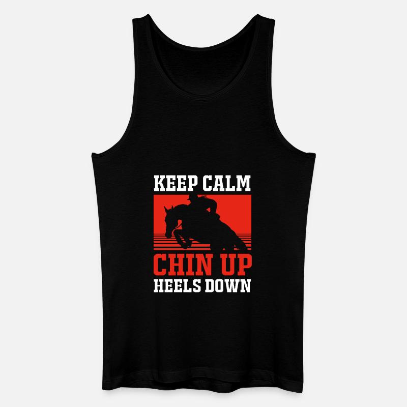 Springreiten Springpferd - Männer Bio Tank Top - Schwarz