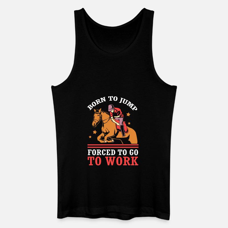 Springreiten Springpferd - Männer Bio Tank Top - Schwarz