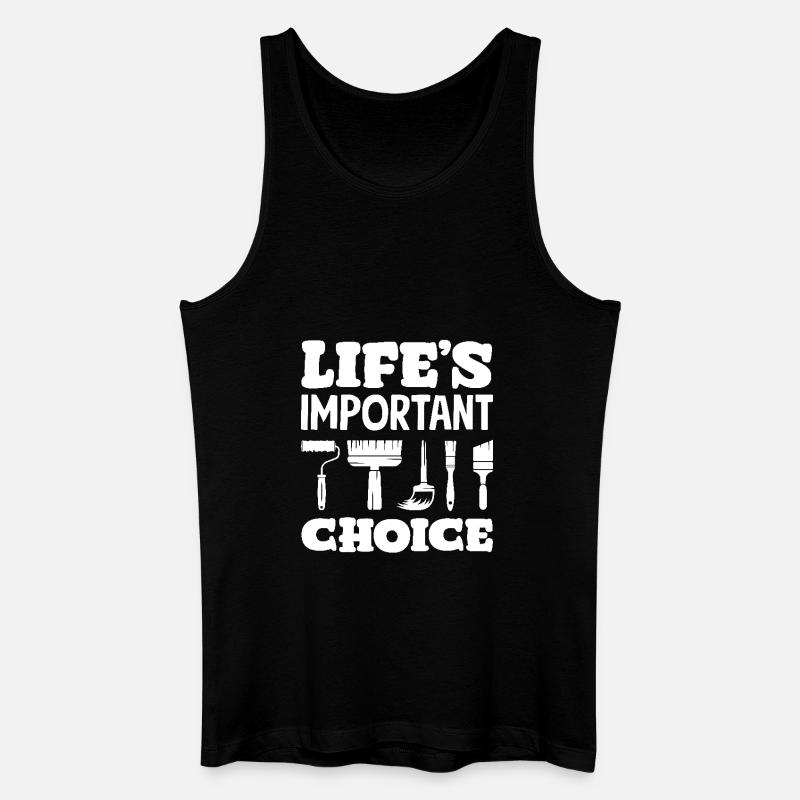 Vital Choice Painter Tools - Men’s Organic Tank Top - black