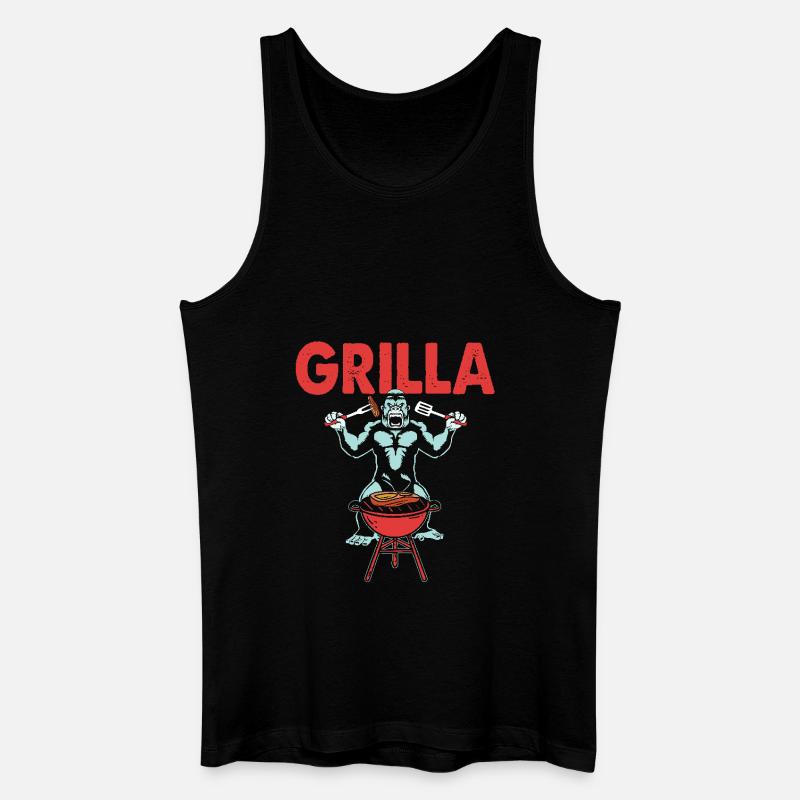 Gorilla - Männer Bio Tank Top - Schwarz