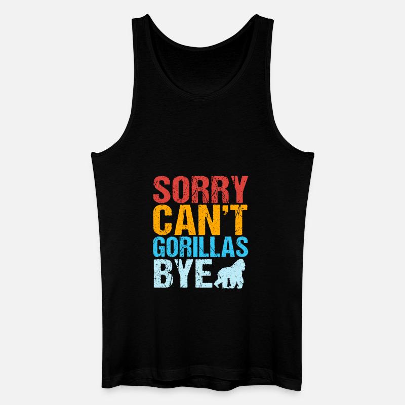 Gorilla - Männer Bio Tank Top - Schwarz