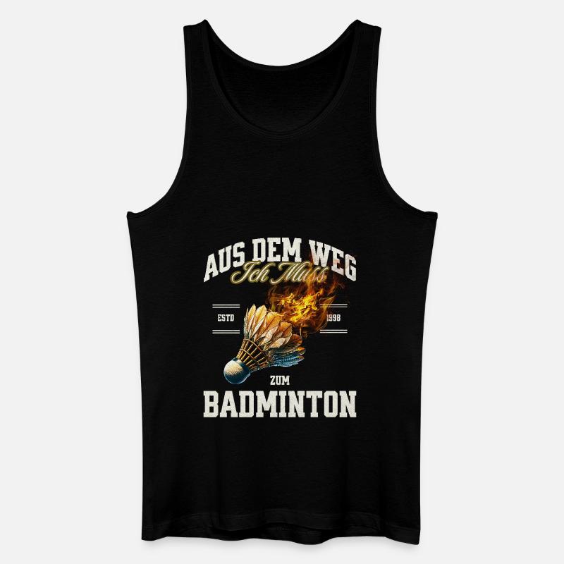 Badminton - Männer Bio Tank Top - Schwarz