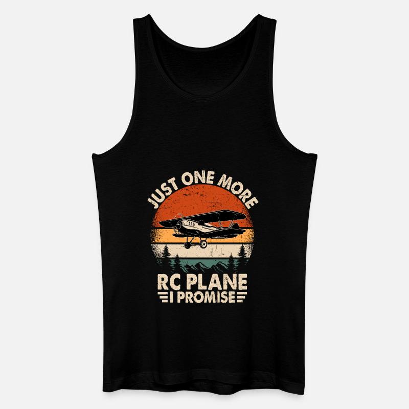 Nur noch ein RC-Flugzeug, versprochen - Männer Bio Tank Top - Schwarz