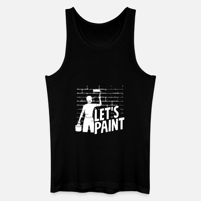 Let's Paint, Painter Enthusiast - Men’s Organic Tank Top - black
