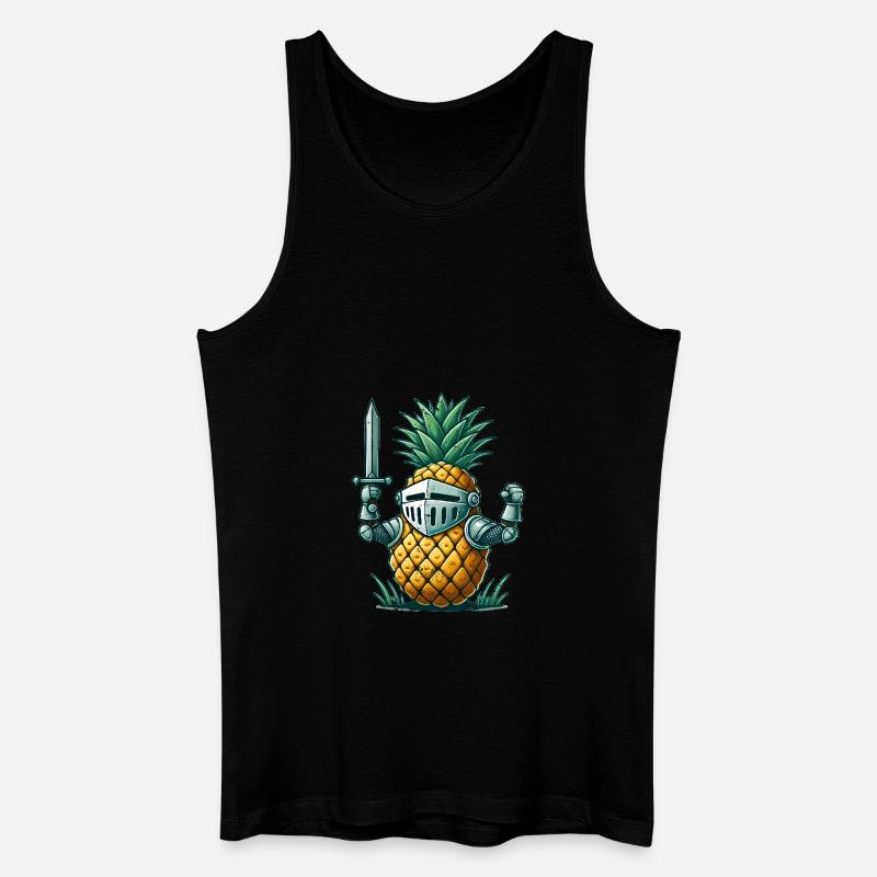 Ananas Ritter - Männer Bio Tank Top - Schwarz