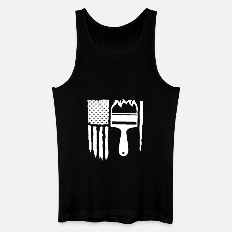 Painter Flag Brush Creativity - Men’s Organic Tank Top - black