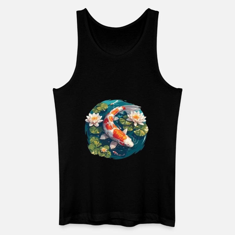 Kois Koi Karpfen - Männer Bio Tank Top - Schwarz