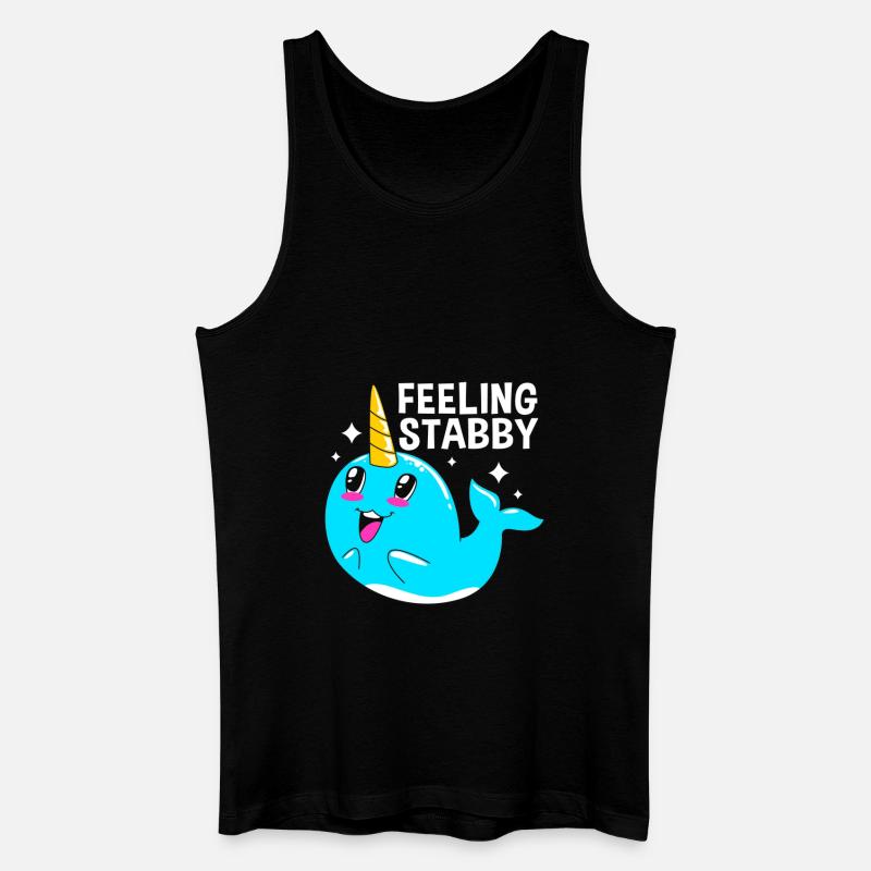 Narwal - Männer Bio Tank Top - Schwarz