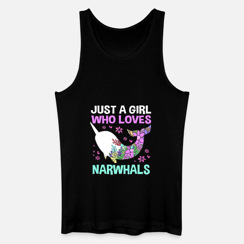 Narwal - Männer Bio Tank Top - Schwarz