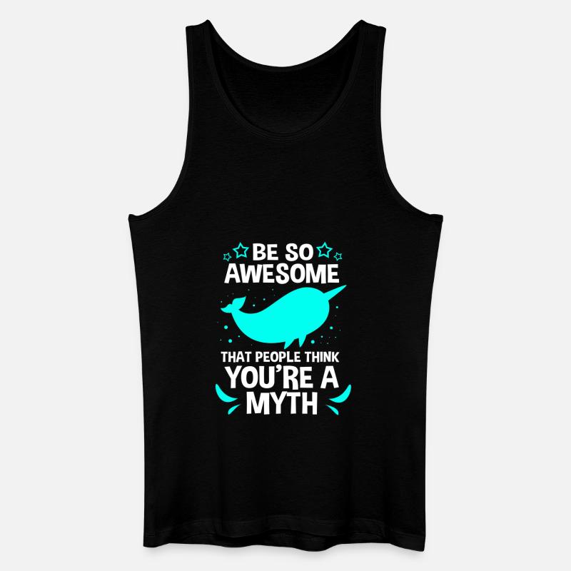 Narwal - Männer Bio Tank Top - Schwarz