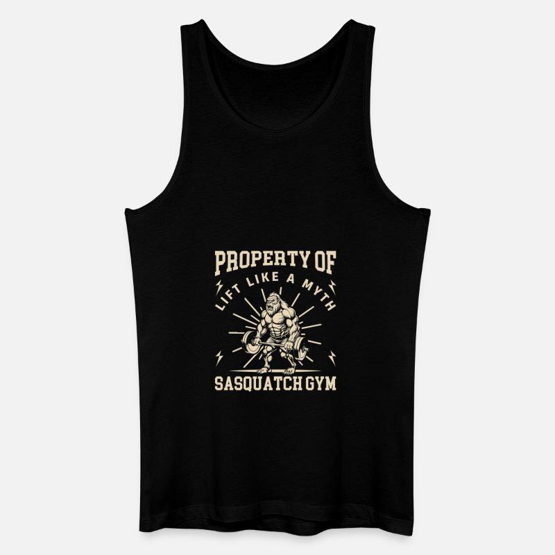 Eigentum von Sasquatch Gym - Männer Bio Tank Top - Schwarz