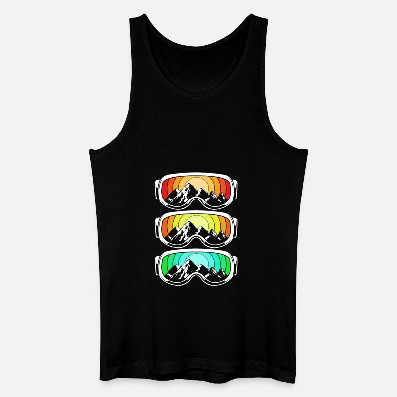 Ski Skiurlaub - Männer Bio Tank Top - Schwarz