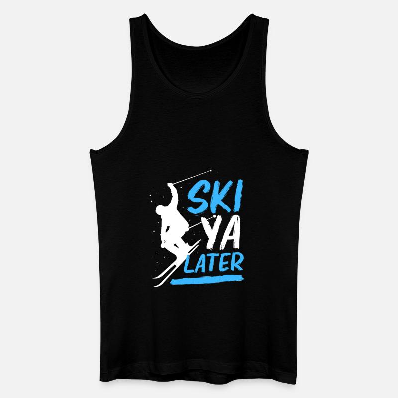 Ski Skiurlaub - Männer Bio Tank Top - Schwarz