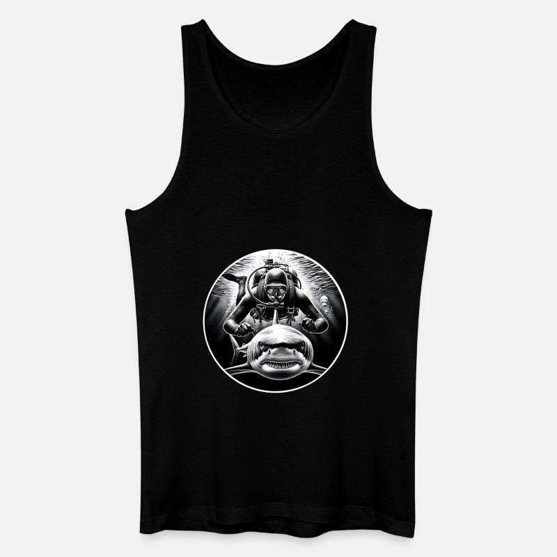 Taucher Tauchen - Männer Bio Tank Top - Schwarz