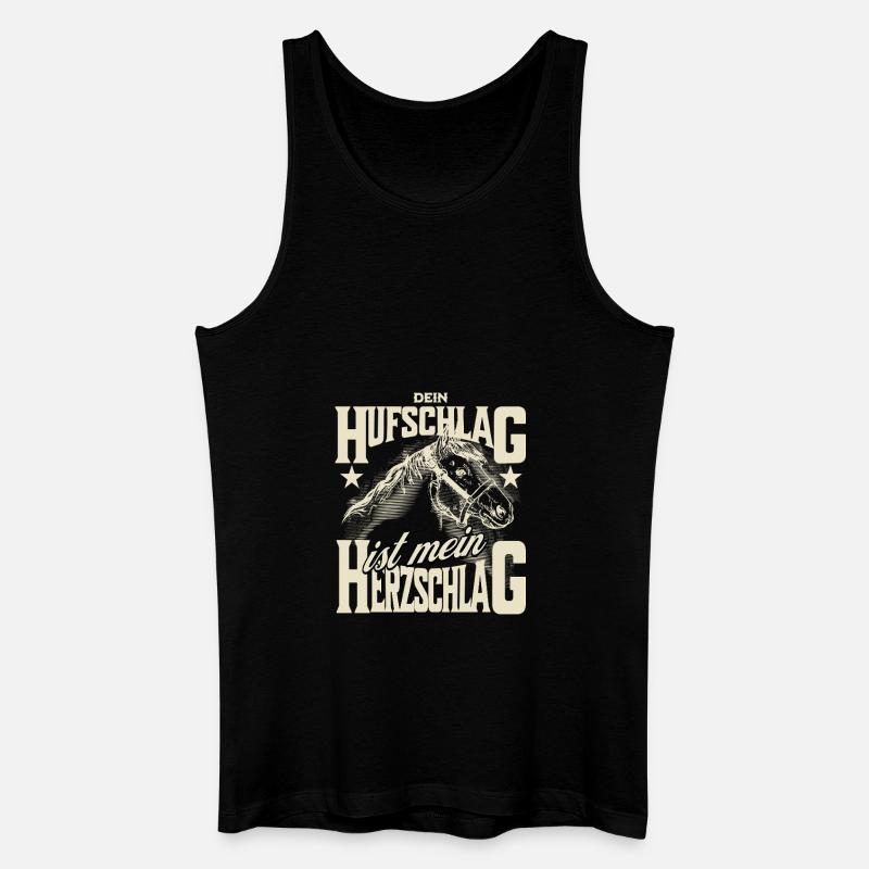 Dein Hufschlag - Männer Bio Tank Top - Schwarz