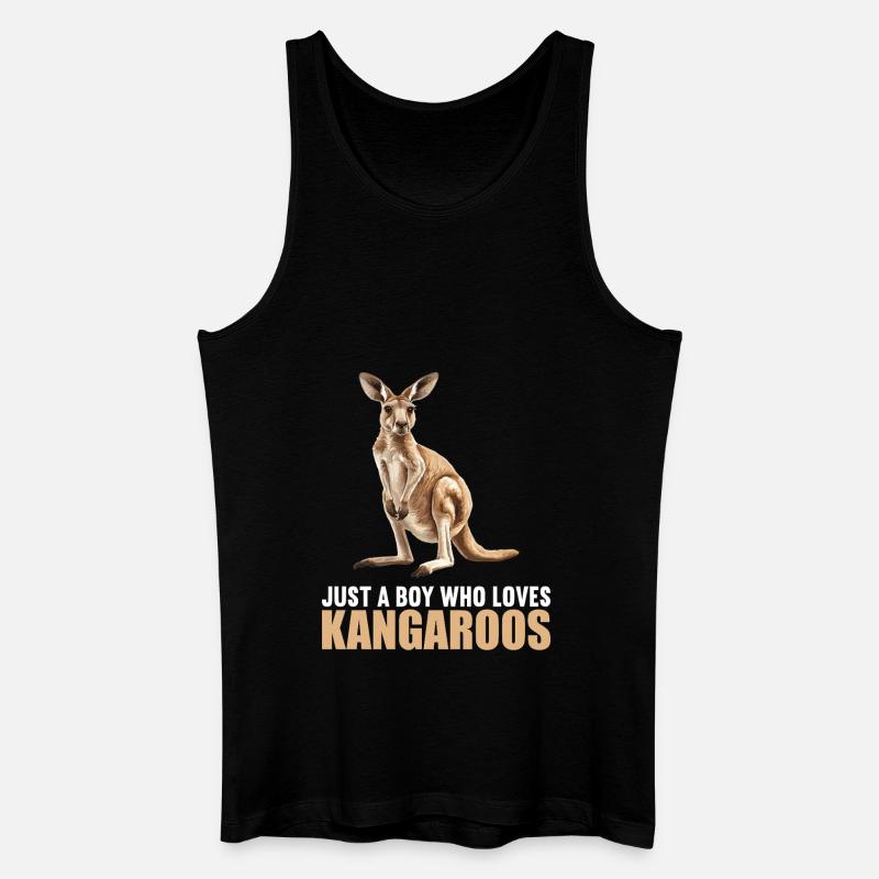 Kängurus Känguru - Männer Bio Tank Top - Schwarz