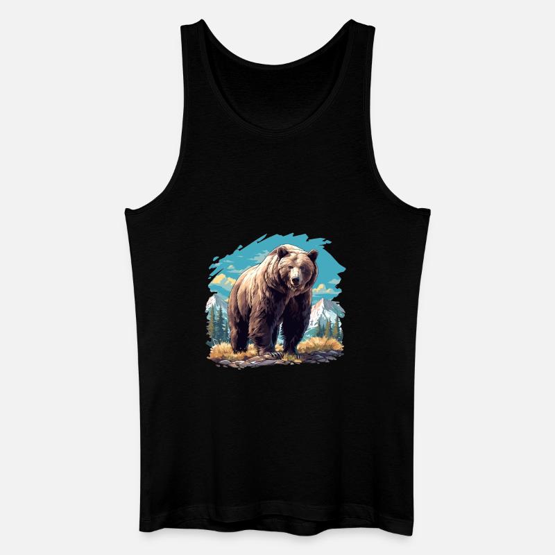 Kodiakbären Kodiakbär - Männer Bio Tank Top - Schwarz