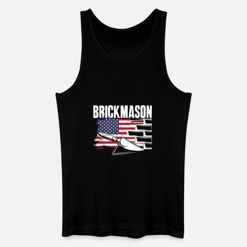 Bricklayer Bricklayer American Pride - Men’s Organic Tank Top - black