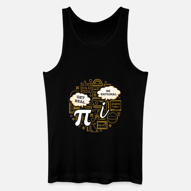 Math Humor – Pi vs. imaginära tal - Ekologisk tanktopp herr - svart