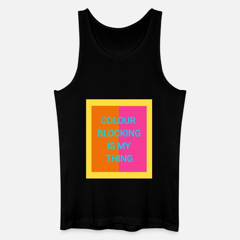 colour blocking - Männer Bio Tank Top - Schwarz