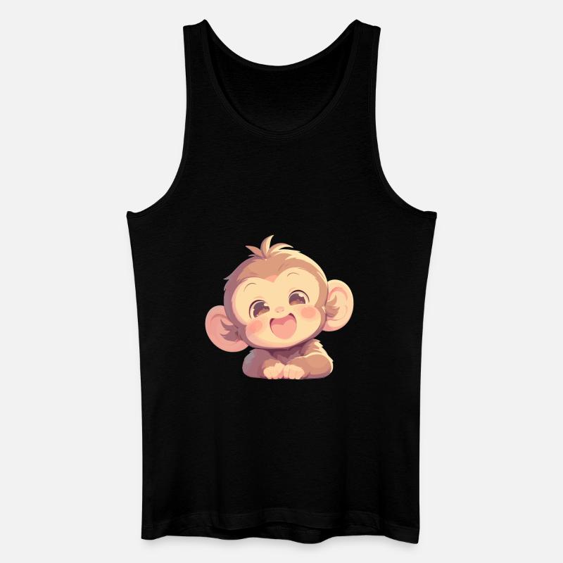 Makaken Makake - Männer Bio Tank Top - Schwarz