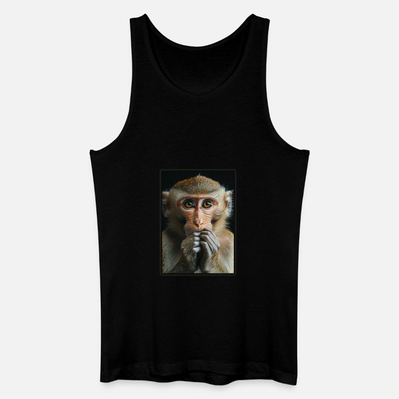 Makaken Makake - Männer Bio Tank Top - Schwarz